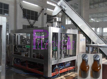 máquina de enchimento da cerveja dos tampões de coroa da garrafa 330ml de vidro com válvulas de NANQING