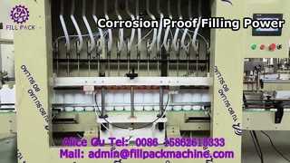 2115 J66 Máquina de enchimento anticorrosiva automática de linha reta e 16 estações