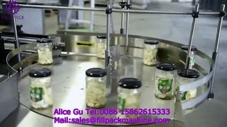 2248 O13 Linha de produção automática de pesagem, enchimento e selagem para alho Laba Glass-Jared