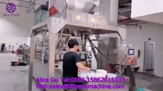 Linha de produção de pesagem e enchimento linear 2250 J123 com vedação de filme em rolo para cogumelos em Plasti