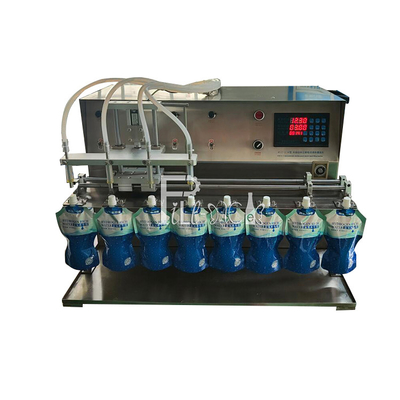 Semi automático levante-se bocais Juice Milk do Desktop 10 da máquina de enchimento da água do malote