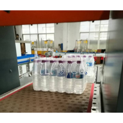 L automático tipo garrafa de vidro do ANIMAL DE ESTIMAÇÃO da bebida da água do envoltório do filme de psiquiatra do PE pode equipamento de empacotamento da máquina de envolvimento