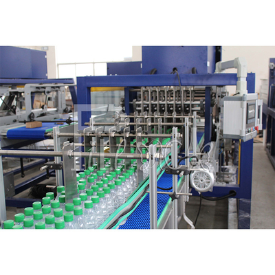 Envoltório linear totalmente automático do psiquiatra para o equipamento plástico da embalagem da garrafa com filmes impressos