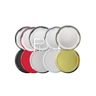 tampão de parafuso do metal do folha de Flandres de 38mm 43mm Juice Glass Bottle Caps Lid 48mm 53mm 58mm