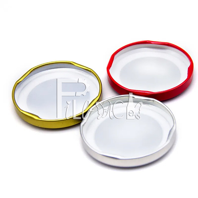 tampão de parafuso do metal do folha de Flandres de 38mm 43mm Juice Glass Bottle Caps Lid 48mm 53mm 58mm