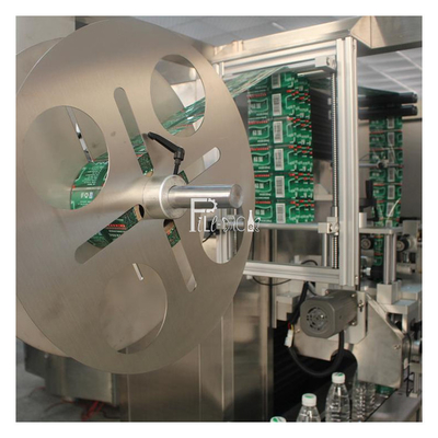 Únicos máquina de etiquetas da luva do psiquiatra/equipamento principais automáticos completos para a garrafa do PVC com túnel do psiquiatra do vapor