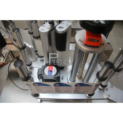 Máquina de etiquetas automática da garrafa do plano do quadrado etiqueta adesiva lateral dobro dada forma especial