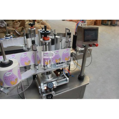 Máquina de etiquetas automática da garrafa do plano do quadrado etiqueta adesiva lateral dobro dada forma especial