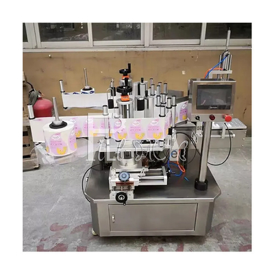 Máquina de etiquetas automática da garrafa do plano do quadrado etiqueta adesiva lateral dobro dada forma especial