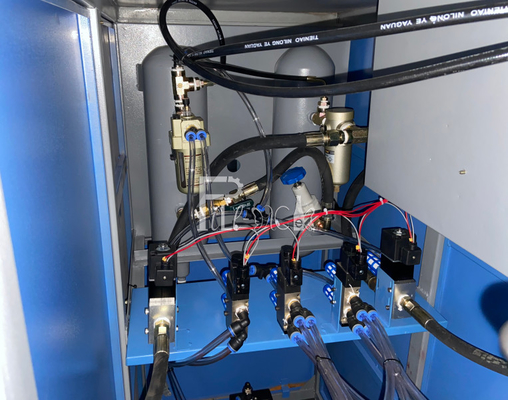 Máquina de moldagem por sopro PET semi automática 1 cavidade 2 sopradores + 1 aquecedor / equipamento de sopro de garrafas para 5 - 10L