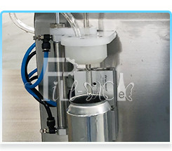 2 cabeças de enchimento de latas equipamento de máquina carbonatada semiautomática 330ML 90mm