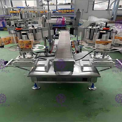 O dobro da máquina de SUS304 40m/Min Automatic Flat Bottle Labeling tomou partido