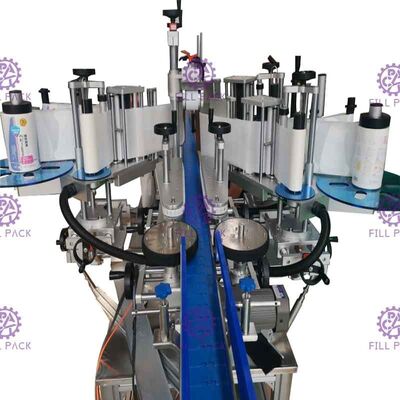 Máquina de etiquetas automática da garrafa do plano do quadrado etiqueta adesiva lateral dobro dada forma especial