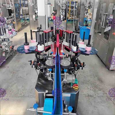 Máquina de etiquetas automática da garrafa do plano do quadrado etiqueta adesiva lateral dobro dada forma especial