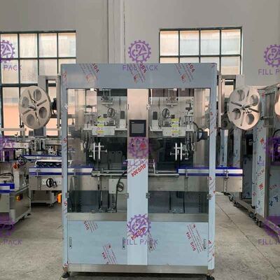 aplicador 400BPM da luva do motor de Panasonic da máquina de etiquetas da garrafa do animal de estimação 1L