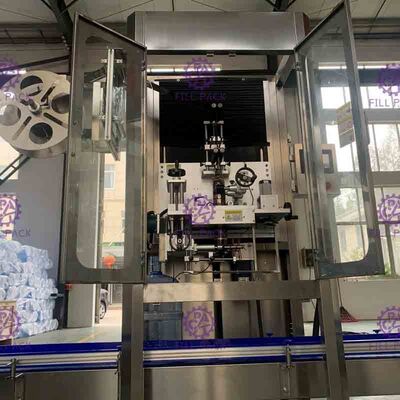 controle de aço inoxidável do PLC da máquina de etiquetas da garrafa do galão 0-50BPM