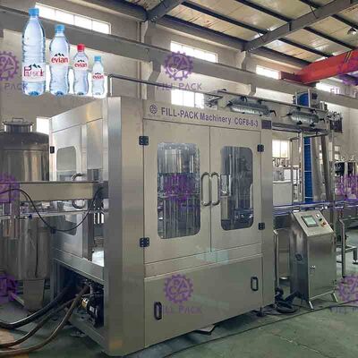 máquina de engarrafamento 8000BPH líquida 3 em 1 máquina tampando de enchimento de enxaguadela