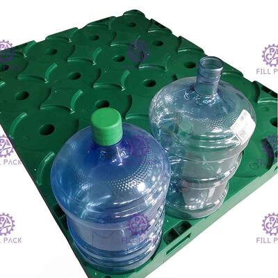 Personalizado colora a pálete plástica reciclada inferior de 5 camadas para a garrafa de água de 5 galões