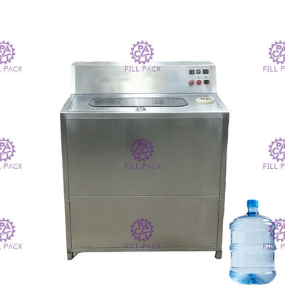 Máquina semi automática dobro da limpeza de garrafa de vidro das cabeças para a linha de enchimento da bebida
