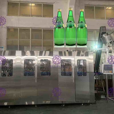 Máquina de engarrafamento ajustada nível de Monoblock com tampa de alumínio
