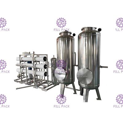 Sistema mineral do tratamento da água da filtragem do esterilizador UV com os tanques de armazenamento de aço inoxidável da água