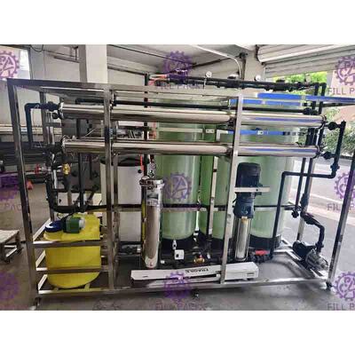 Tipo pequeno sistema do RO da água da fibra de vidro para a linha de produção da água de garrafa