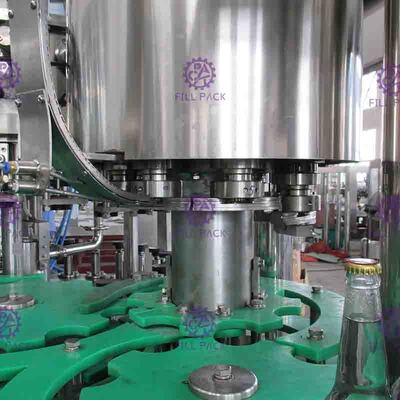 3 em 1 linha de produção tampando de enchimento de lavagem da cerveja da garrafa de vidro com tampão de coroa