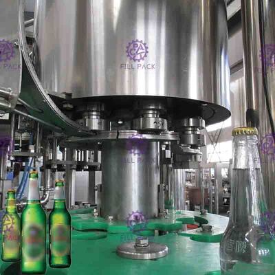 máquina de enchimento da cerveja dos tampões de coroa da garrafa 330ml de vidro com válvulas de NANQING