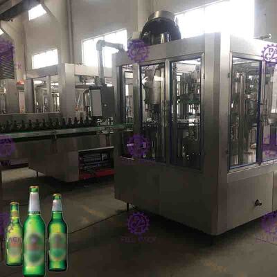 equipamento tampando de enchimento da lavagem de garrafa da bebida da máquina de enchimento da cerveja de 2000BPH Full Auto