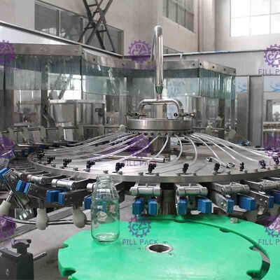 3 em 1 planta de enchimento da água potável da garrafa de vidro com controle automático completo do PLC