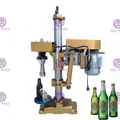 Garrafa de vidro manual tampando de enchimento carbonatada semi auto da cerveja da imprensa da mão da máquina da bebida