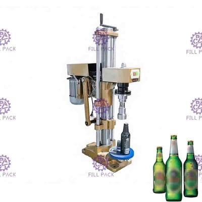 Garrafa de vidro manual tampando de enchimento carbonatada semi auto da cerveja da imprensa da mão da máquina da bebida