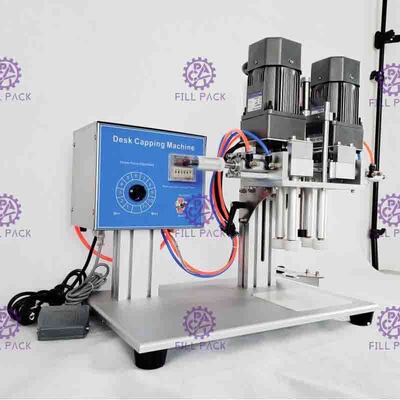 Máquina tampando do parafuso pneumático semi auto do Desktop para a garrafa do plástico do pulverizador