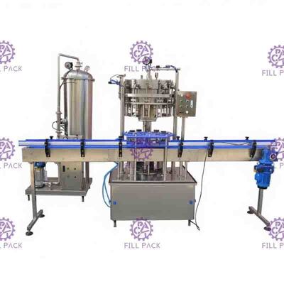 Linha de alumínio carbonatada automática da bebida do tampão da garrafa de vidro da máquina de enchimento 2L da bebida 1500BPH