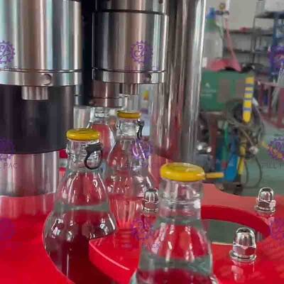 3000BPH carbonatou a máquina de enchimento da bebida/a garrafa vidro do refresco que puxa Ring Cap