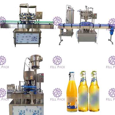 3000BPH carbonatou a máquina de enchimento da bebida/a garrafa vidro do refresco que puxa Ring Cap