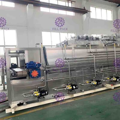 Pasteurizador móvel engarrafado do suco da máquina de embalagem da garrafa que recicla com bocais de pulverizador