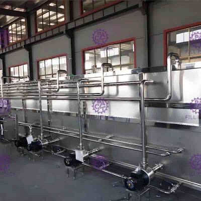 Indústria de bebidas refrigerando do sistema do esterilizador do suco quente da máquina de embalagem da garrafa da bebida do enchimento
