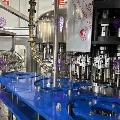 Linha de produção de vidro 40 cabeça do vinagre do controle do PLC da máquina de engarrafamento