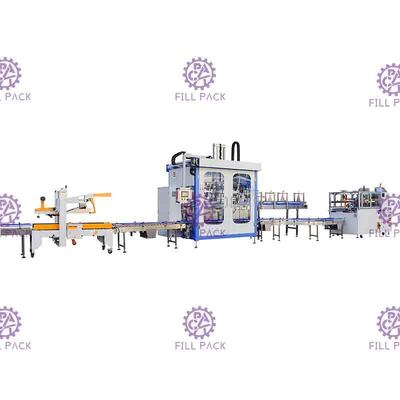 Alimentação contínua automática da máquina quente do empacotador da caixa da garrafa da colagem