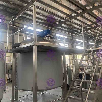 único tanque da camada 2000L para a linha de processamento construção do refresco com o motor ajustável da velocidade