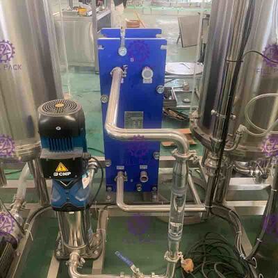 misturador carbonatado cola da bebida do casco dos tanques 3000L três para a linha de processamento do refresco