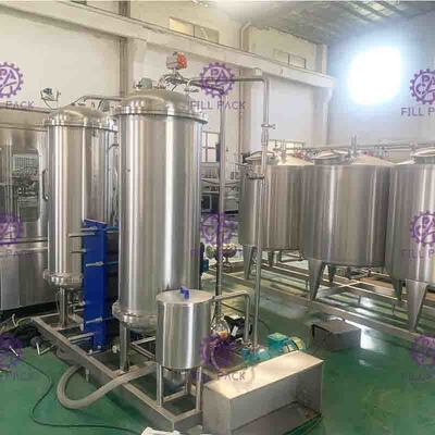 misturador carbonatado cola da bebida do casco dos tanques 3000L três para a linha de processamento do refresco