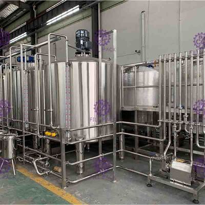 Linha de produção carbonatada elétrica bebida da bebida da cerveja que faz a máquina