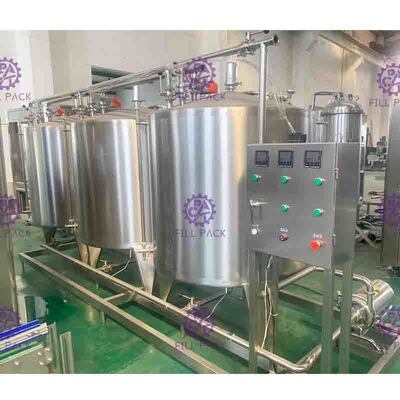 Linha de processamento semi automóvel do refresco do sistema da limpeza do CIP com o tanque 500L