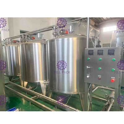 Linha de processamento semi automóvel do refresco do sistema da limpeza do CIP com o tanque 500L