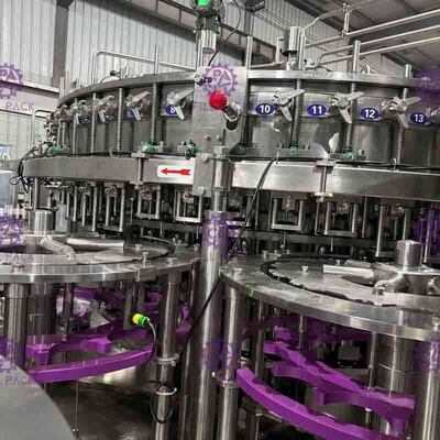 ANIMAL DE ESTIMAÇÃO 3 de vidro plásticos em 1 linha de processamento Monobloc função do refresco da parada de emergência