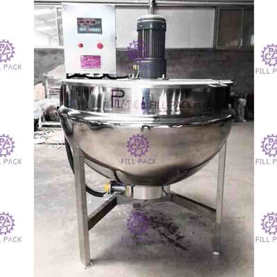Capacidade 400L Tiltable da chaleira Jacketed industrial de aço inoxidável elétrica do vapor do aquecimento