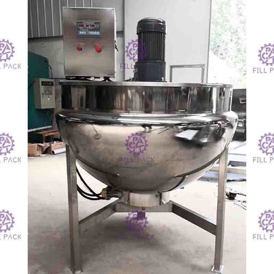 SUS304 chaleira Jacketed do dobro do vapor de 3 camadas com agitador 200L
