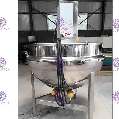 SUS304 chaleira Jacketed do dobro do vapor de 3 camadas com agitador 200L